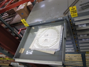 STANLEY VIDMAR HEAVY DUTY 9-DRAWER PARTS CABINET W/ CONTENTS (W-50) LOADING & HANDLING FEE $25-